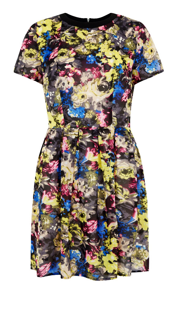 Black Floral Print Pleated Skater Dress _19.99 322740909-007-2014-11-26 _ 09_44_28-80