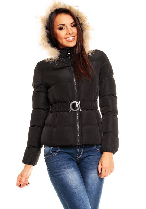 Kurtka czarna z futerkiem