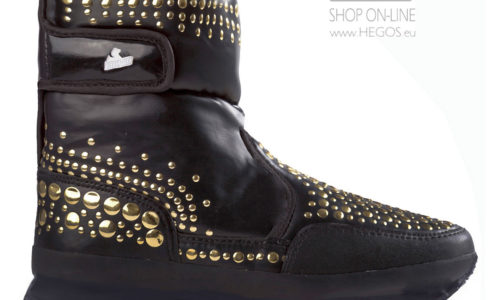 Śniegowce z niebanalnymi wykończeniami – złocistymi dżetami albo z rockowymi klamrami