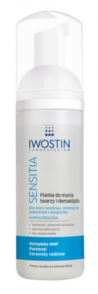 Pianka do mycia twarzy i demakijażu Iwostin Sensitia®