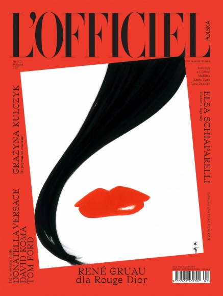 NOWY NUMER L’OFFICIEL POLSKA JUŻ W SPRZEDAŻY LIFESTYLE, Moda - Zwiększony do 50 tys. nakład i wyjątkowa okładka z grafiką René Gruau, kultowego ilustratora mody