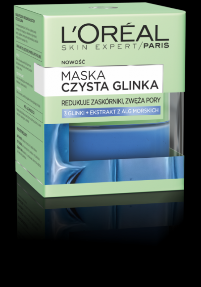 Maska z ekstraktem z alg morskich LIFESTYLE, Uroda - Czysta Glinka przeciw niedoskonałościom dołącza do gamy wyjątkowych maseczek od L'Oréal Paris. Połączenie 3 mineralnych glinek z ekstraktem z alg morskich sprawia, że skóra jest natychmiast oczyszczona i bardziej matowa.