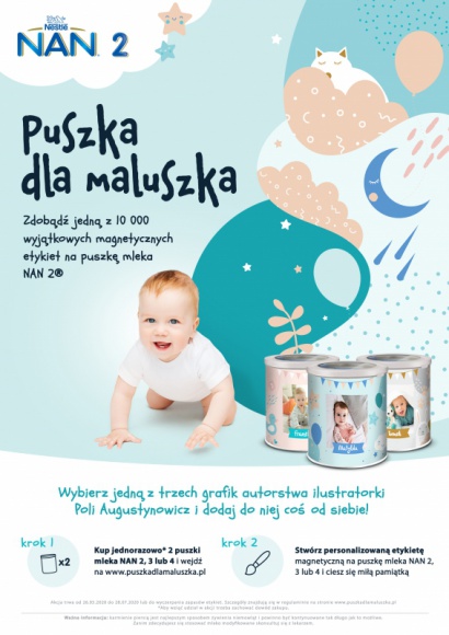 Puszka dla Maluszka od NAN 2 LIFESTYLE, Moda - W Kreatywnej Pracowni NAN 2 możesz zaprojektować wyjątkową etykietę magnetyczną z imieniem i zdjęciem swojego maluszka!