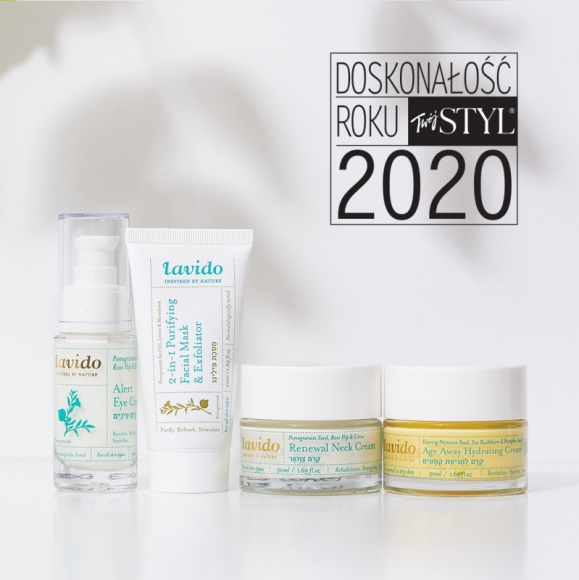 KOSMETYKI LAVIDO Z TYTUŁEM "DOSKONAŁOŚĆ ROKU 2020" MAGAZYNU TWÓJ STYL LIFESTYLE, Uroda - Naturalne kosmetyki Lavido, o udowodnionej klinicznie skuteczności działania, zostały uhonorowane prestiżową nagrodą Doskonałość Roku, przyznawaną przez magazyn Twój STYL, w kategorii „Kosmetyki Naturalne i Organiczne – Pięlęgnacja twarzy”.